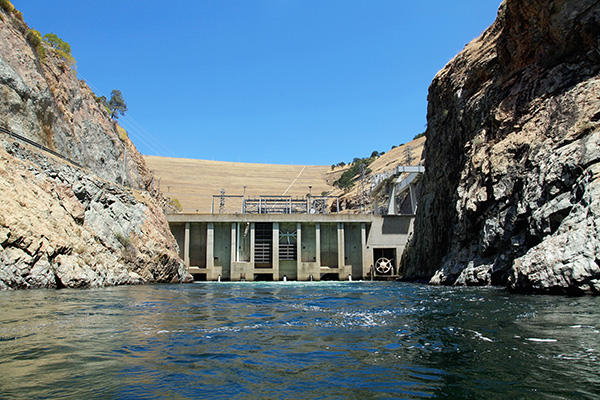 Reservoir and dam at Don Pedro