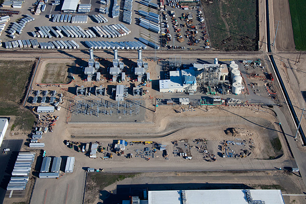 Overhead view of Almond Two power plant